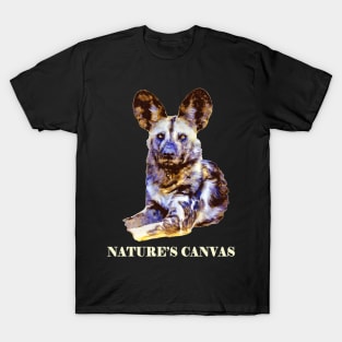 Painted Dog Nature's Canvas Artwork for Painted Dog Fans T-Shirt